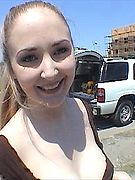 Flash Those Big Pointy Tits - big white boobs flashed on the sunny streets of NCA! Public Flash gallery!